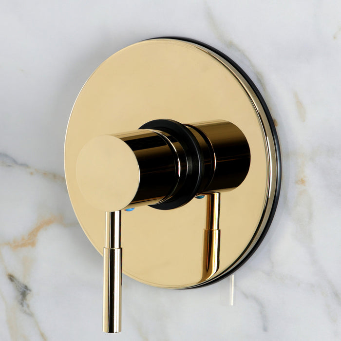 Kingston Concord KB8332DLSO Single-Handle Pressure Balanced Shower Faucet, Polished Brass