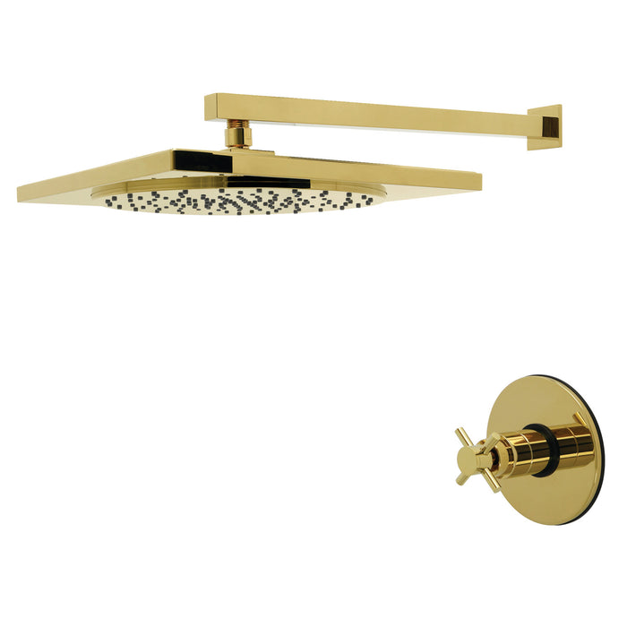 Kingston Concord KB8332DXSO Single-Handle Pressure Balanced Shower Faucet, Polished Brass