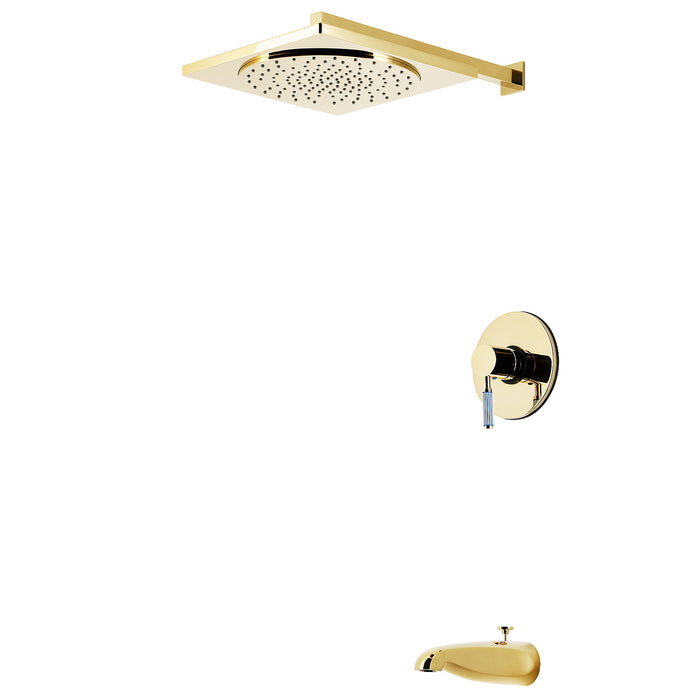Kingston Verona KB8332KPS Single-Handle Pressure Balanced Tub and Shower Faucet, Polished Brass