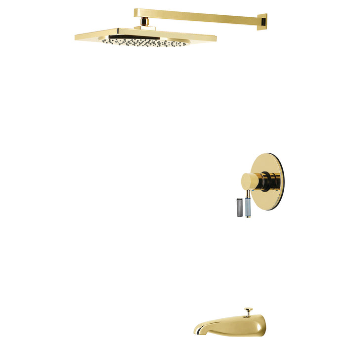 Kingston Verona KB8332KPS Single-Handle Pressure Balanced Tub and Shower Faucet, Polished Brass