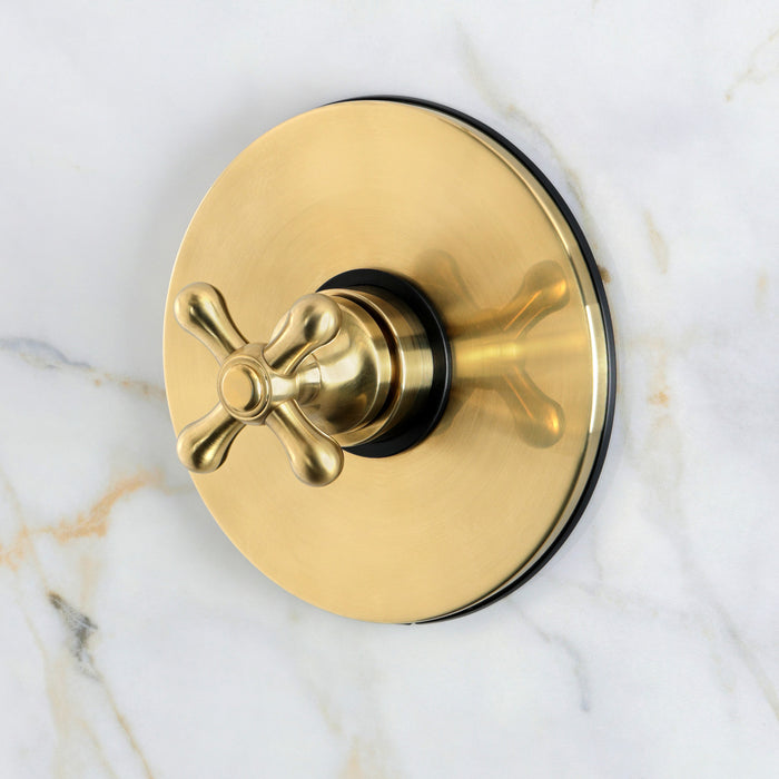 Kingston Restoration KB8337AXSO Single-Handle Pressure Balanced Shower Faucet, Brushed Brass