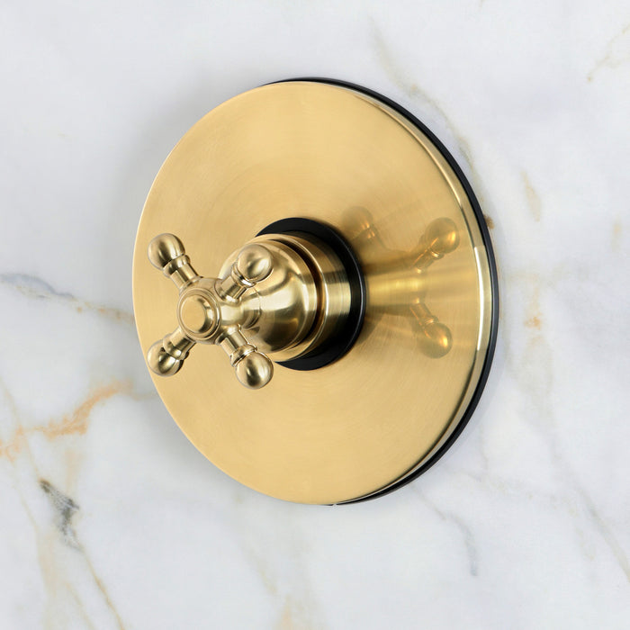Kingston Metropolitan KB8337BXSO Single-Handle Pressure Balanced Shower Faucet, Brushed Brass