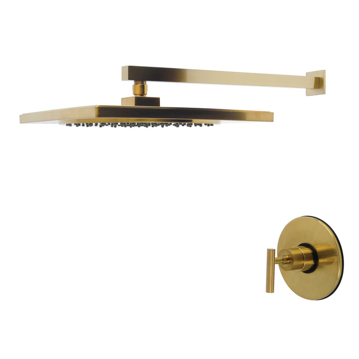 Kingston Manhattan KB8337CMLSO Single-Handle Pressure Balanced Shower Faucet, Brushed Brass