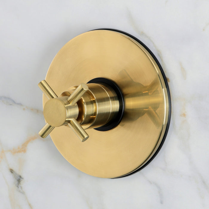 Kingston Concord KB8337DXSO Single-Handle Pressure Balanced Shower Faucet, Brushed Brass