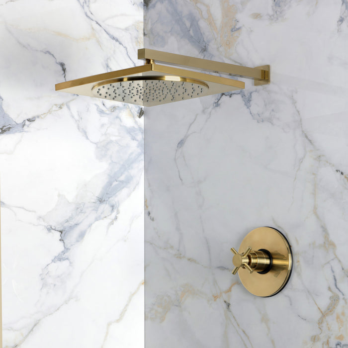 Kingston Concord KB8337DXSO Single-Handle Pressure Balanced Shower Faucet, Brushed Brass