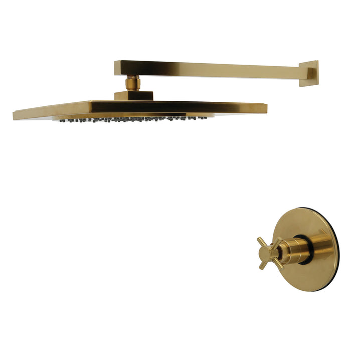 Kingston Concord KB8337DXSO Single-Handle Pressure Balanced Shower Faucet, Brushed Brass