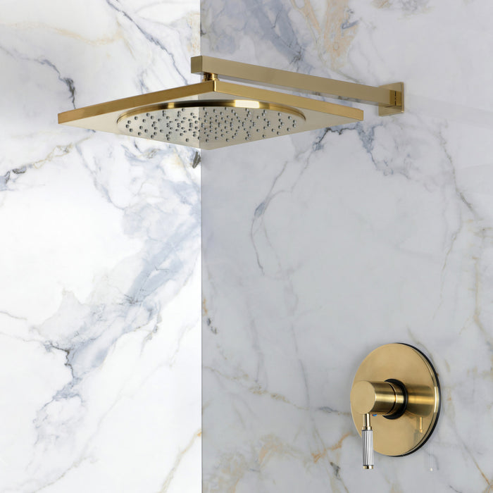 Kingston Verona KB8337KPSSO Single-Handle Pressure Balanced Shower Faucet, Brushed Brass