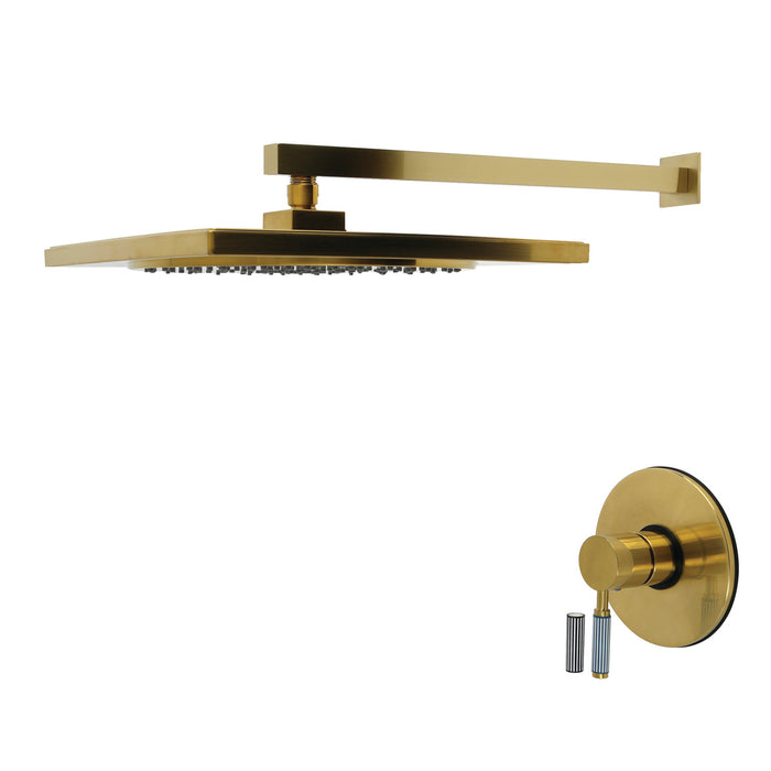 Kingston Verona KB8337KPSSO Single-Handle Pressure Balanced Shower Faucet, Brushed Brass