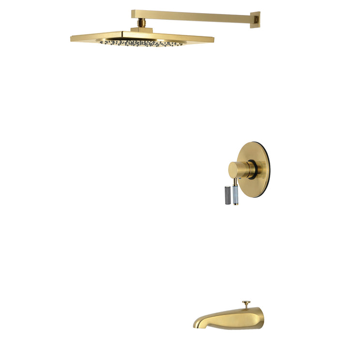 Kingston Verona KB8337KPS Single-Handle Pressure Balanced Tub and Shower Faucet, Brushed Brass
