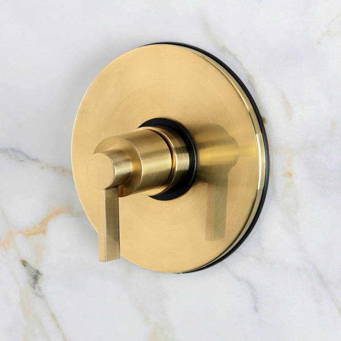 Kingston NuvoFusion KB8337NDLSO Single-Handle Pressure Balanced Shower Faucet, Brushed Brass