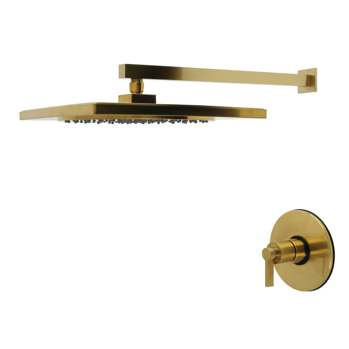 Kingston NuvoFusion KB8337NDLSO Single-Handle Pressure Balanced Shower Faucet, Brushed Brass