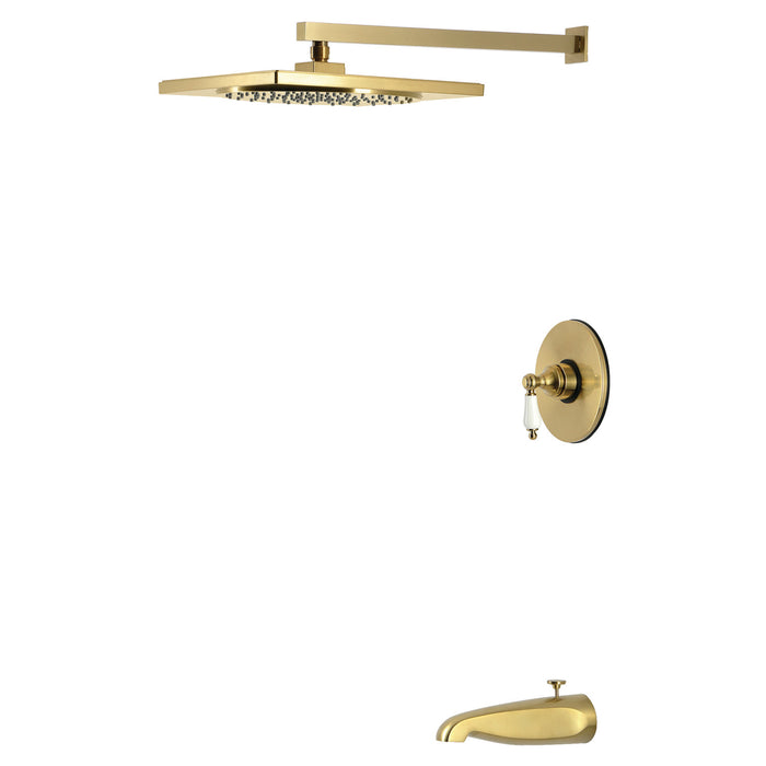 Kingston Victorian KB8337PL Single-Handle Pressure Balanced Tub and Shower Faucet, Brushed Brass
