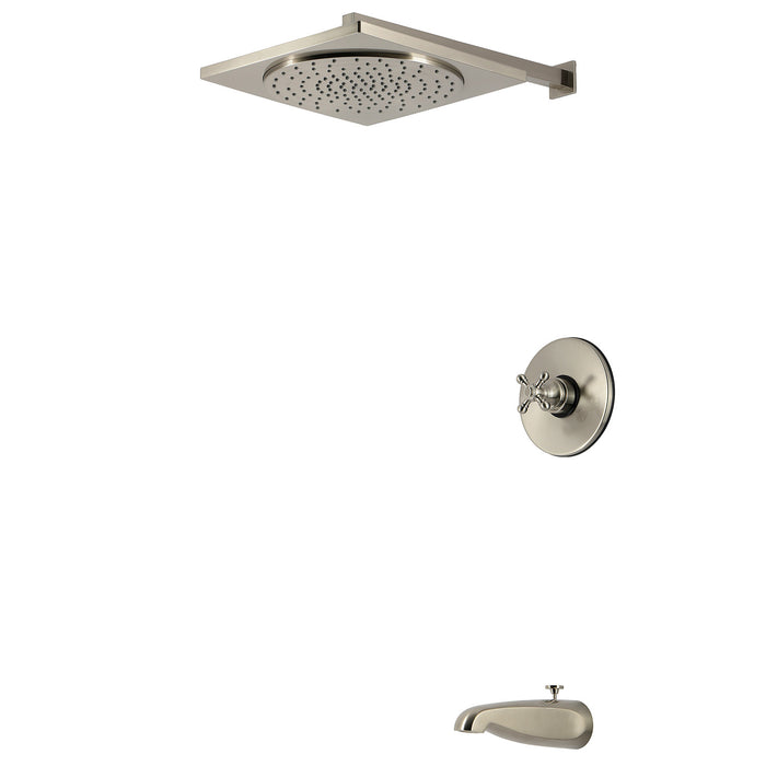 Kingston Metropolitan KB8338BX Single-Handle Pressure Balanced Tub and Shower Faucet, Brushed Nickel