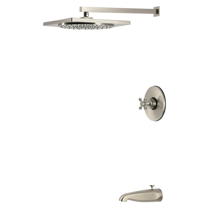 Kingston Metropolitan KB8338BX Single-Handle Pressure Balanced Tub and Shower Faucet, Brushed Nickel