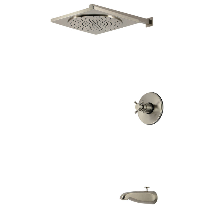 Kingston Concord KB8338DX Single-Handle Pressure Balanced Tub and Shower Faucet, Brushed Nickel