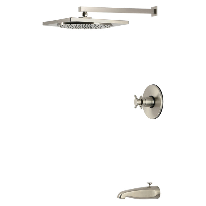 Kingston Concord KB8338DX Single-Handle Pressure Balanced Tub and Shower Faucet, Brushed Nickel