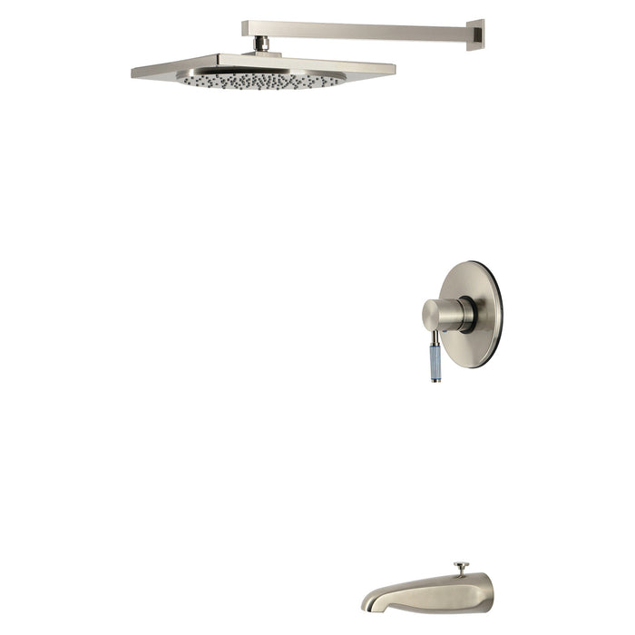 Kingston Verona KB8338KPS Single-Handle Pressure Balanced Tub and Shower Faucet, Brushed Nickel
