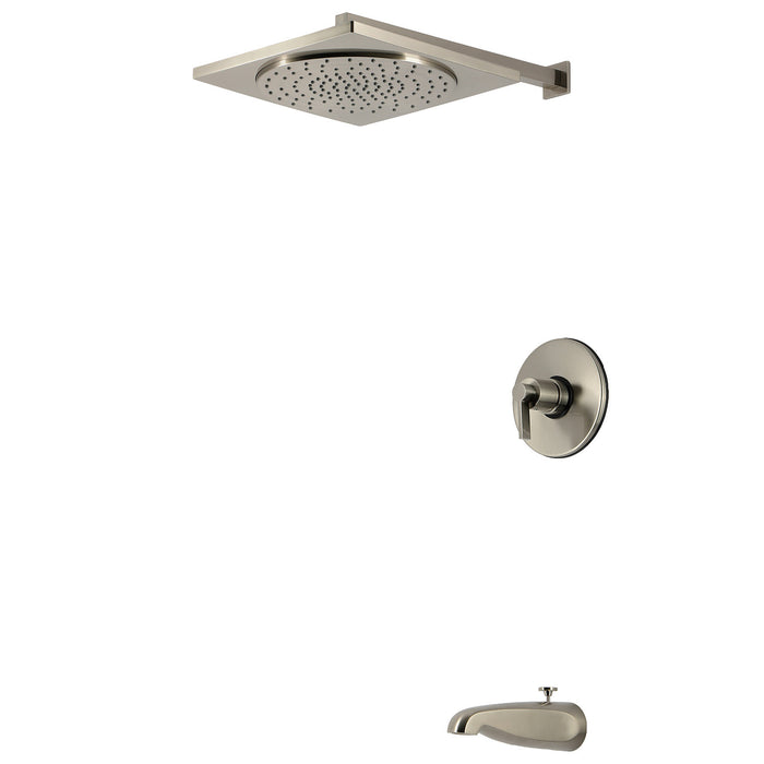 Kingston NuvoFusion KB8338NDL Single-Handle Pressure Balanced Tub and Shower Faucet, Brushed Nickel