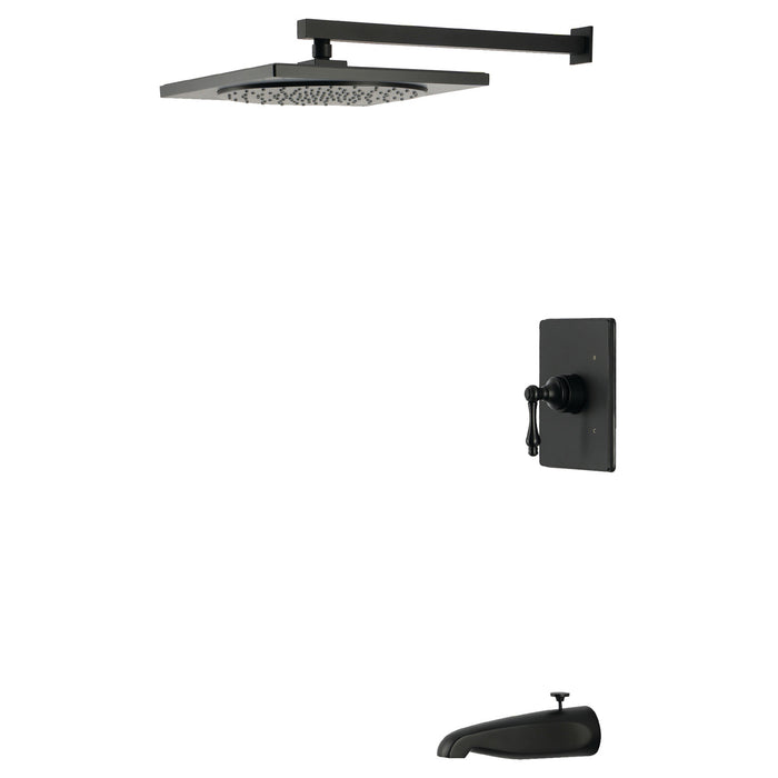 Kingston Restoration KB8340AL Single-Handle Pressure Balanced Tub and Shower Faucet, Matte Black