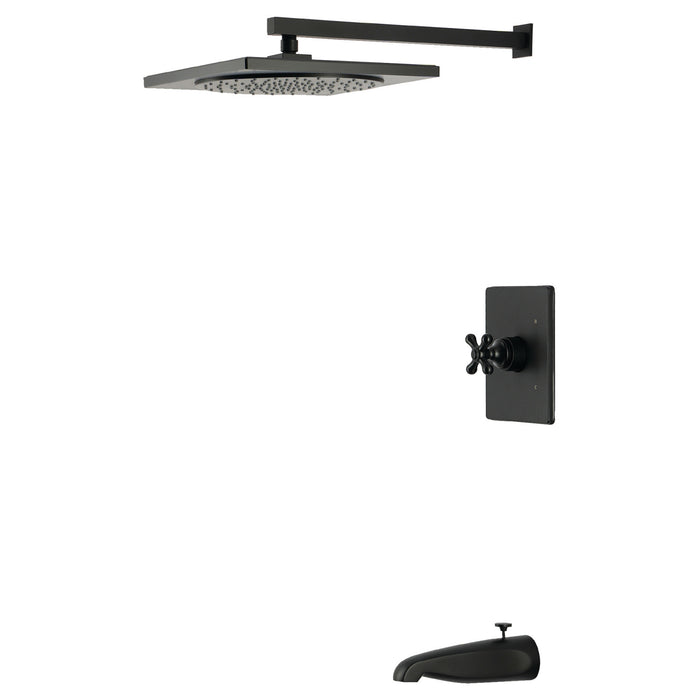Kingston Restoration KB8340AX Single-Handle Pressure Balanced Tub and Shower Faucet, Matte Black