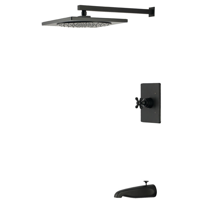 Kingston Metropolitan KB8340BX Single-Handle Pressure Balanced Tub and Shower Faucet, Matte Black