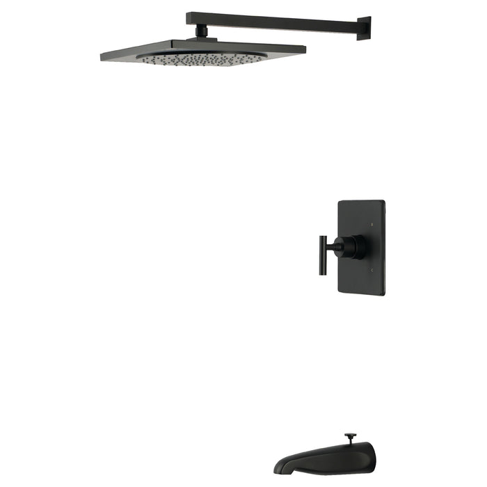 Kingston Manhattan KB8340CML Single-Handle Pressure Balanced Tub and Shower Faucet, Matte Black