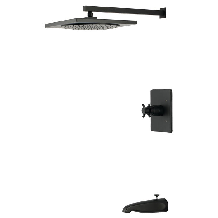 Kingston Concord KB8340DX Single-Handle Pressure Balanced Tub and Shower Faucet, Matte Black