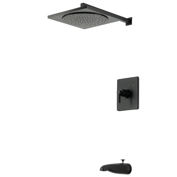 Kingston NuvoFusion KB8340NDL Single-Handle Pressure Balanced Tub and Shower Faucet, Matte Black