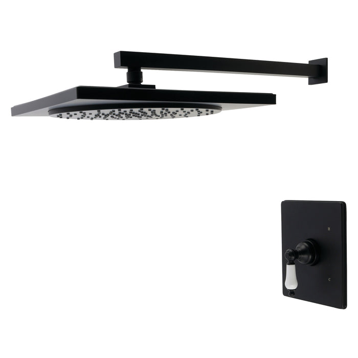 Kingston Tulare KB8340PLSO - Victorian Single-Handle Pressure Balanced Shower Faucet, Matte Black