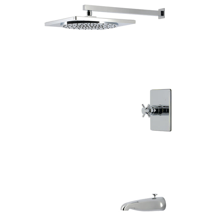 Kingston Concord KB8341DX Single-Handle Pressure Balanced Tub and Shower Faucet, Polished Chrome