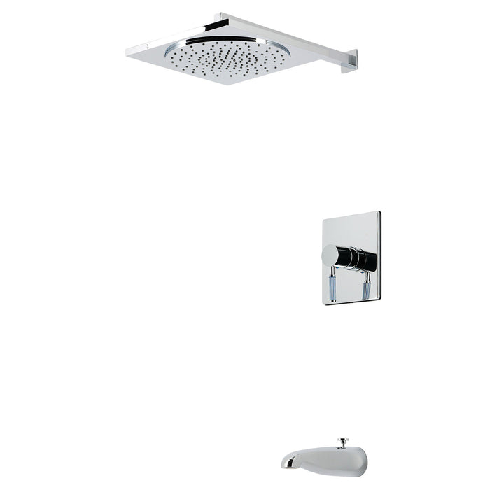 Kingston Verona KB8341KPS Single-Handle Pressure Balanced Tub and Shower Faucet, Polished Chrome