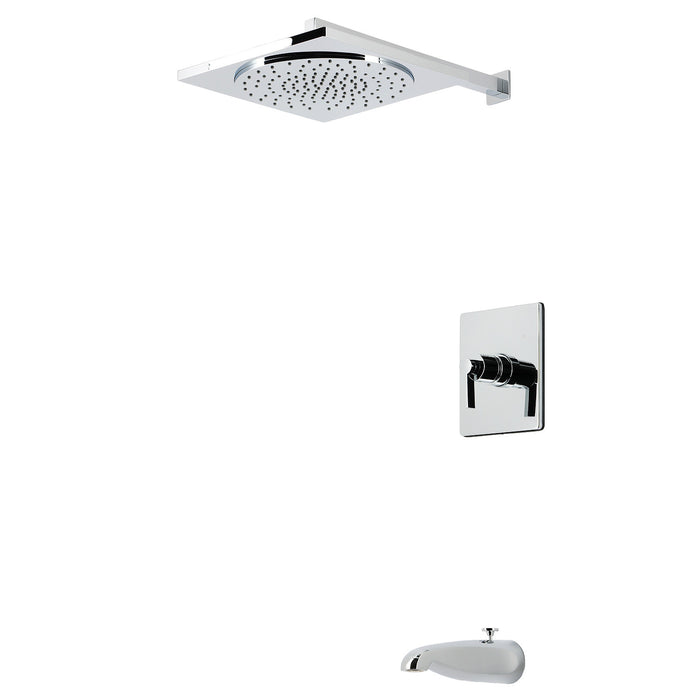 Kingston NuvoFusion KB8341NDL Single-Handle Pressure Balanced Tub and Shower Faucet, Polished Chrome