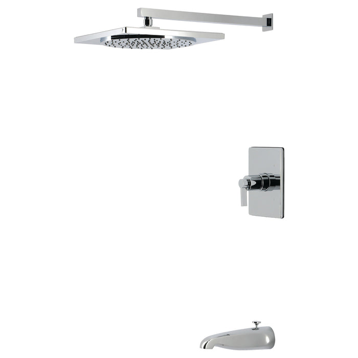 Kingston NuvoFusion KB8341NDL Single-Handle Pressure Balanced Tub and Shower Faucet, Polished Chrome