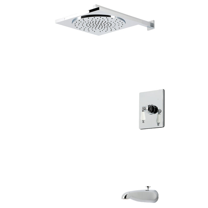 Kingston Victorian KB8341PL Single-Handle Pressure Balanced Tub and Shower Faucet, Polished Chrome