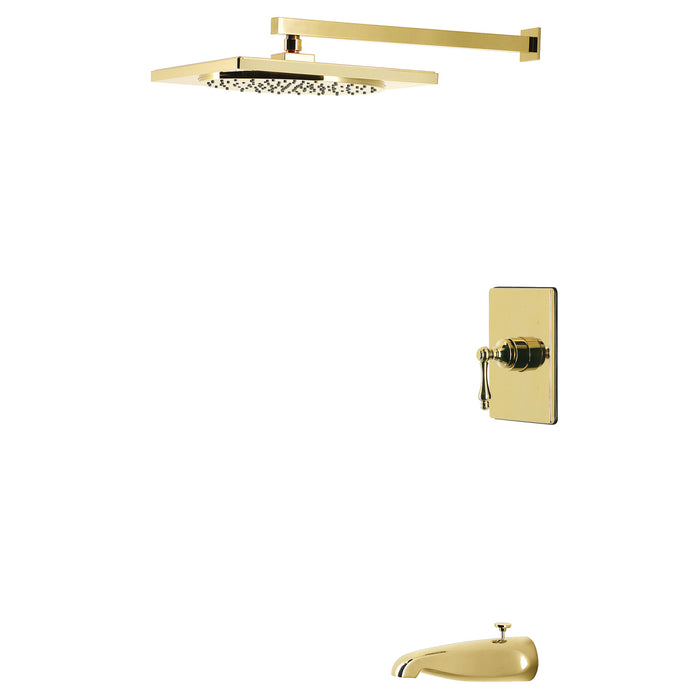 Kingston Restoration KB8342AL Single-Handle Pressure Balanced Tub and Shower Faucet, Polished Brass