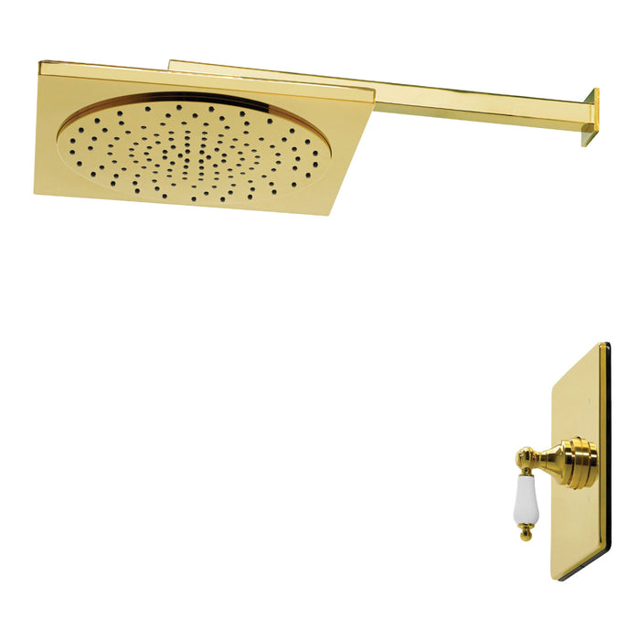 Kingston Tulare KB8342PLSO - Victorian Single-Handle Pressure Balanced Shower Faucet, Polished Brass