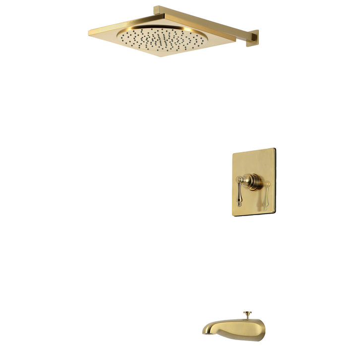 Kingston Restoration KB8347AL Single-Handle Pressure Balanced Tub and Shower Faucet, Brushed Brass