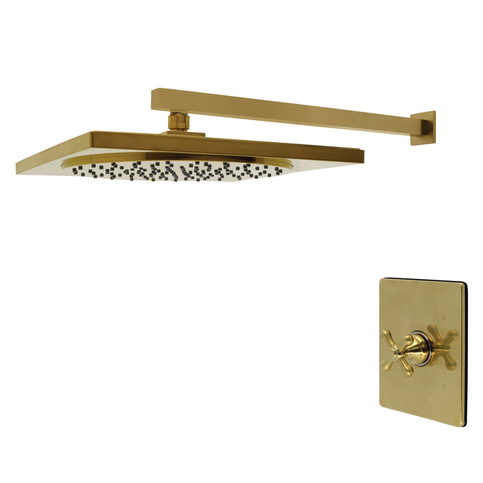 Kingston Sona KB8347AXSO - Restoration Single-Handle Pressure Balanced Shower Faucet, Brushed Brass