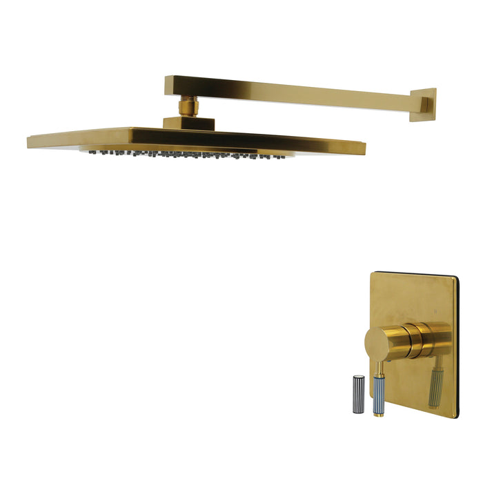 Kingston Verona KB8347KPSSO Single-Handle Pressure Balanced Shower Faucet, Brushed Brass