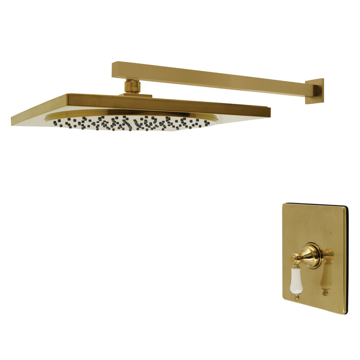 Kingston Tulare KB8347PLSO - Victorian Single-Handle Pressure Balanced Shower Faucet, Brushed Brass