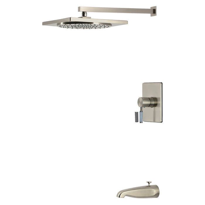 Kingston Verona KB8348KPS Single-Handle Pressure Balanced Tub and Shower Faucet, Brushed Nickel