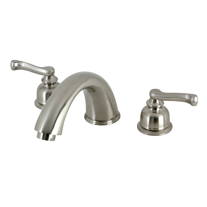 Kingston Tulare KB8368FL Two-Handle 3-Hole Deck Mount Roman Tub Faucet, Brushed Nickel