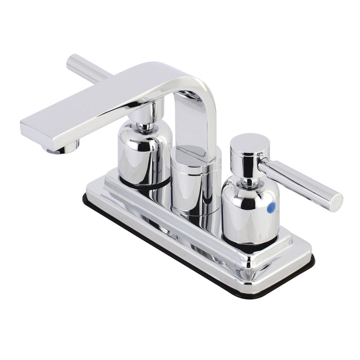 Concord KB8461DL Two-Handle 2-Hole Deck Mount 4" Centerset Bathroom Faucet with Push Pop-Up, Polished Chrome