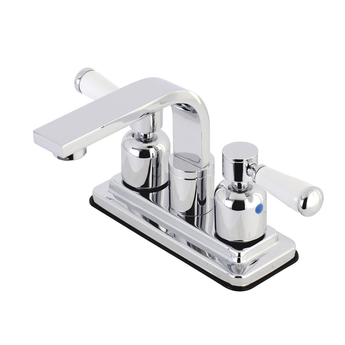 Kingston Tulare KB8461DPL - Paris Double-Handle 3-Hole Deck Mount 4-Inch Centerset Bathroom Faucet with Push-Up Pop-Up, Polished Chrome