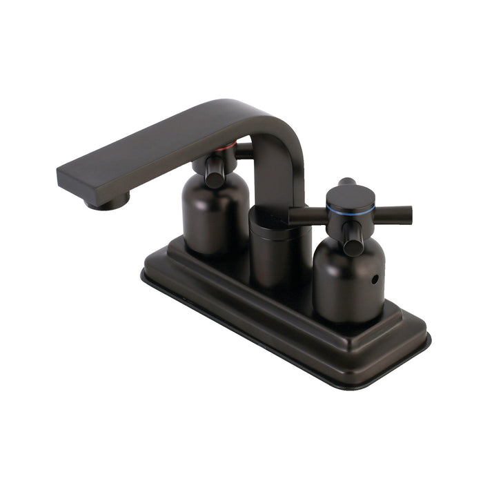 Kingston Sona KB8465DX - Concord Double-Handle 3-Hole Deck Mount 4-Inch Centerset Bathroom Faucet with Push-Up Pop-Up, Oil Rubbed Bronze