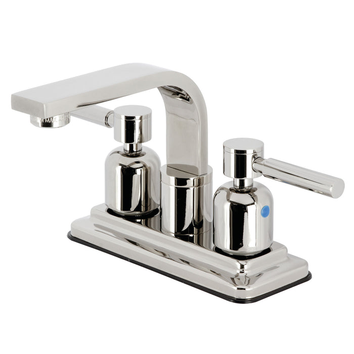 Kingston Sona KB8466DL - Concord Double-Handle 3-Hole Deck Mount 4-Inch Centerset Bathroom Faucet with Push-Up Pop-Up, Polished Nickel