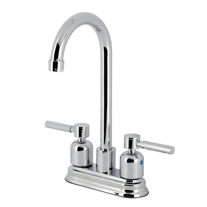 Kingston Tulare KB8491DL - Concord Two-Handle 2-Hole Deck Mount Bar Faucet, Polished Chrome