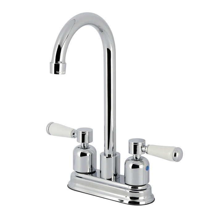 Kingston Tulare KB8491DPL - Paris Two-Handle 2-Hole Deck Mount Bar Faucet, Polished Chrome