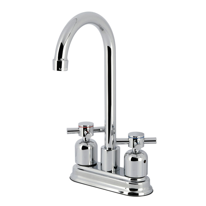 Kingston Tulare KB8491DX - Concord Two-Handle 2-Hole Deck Mount Bar Faucet, Polished Chrome