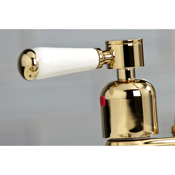 Kingston Tulare KB8492DPL - Paris Two-Handle 2-Hole Deck Mount Bar Faucet, Polished Brass